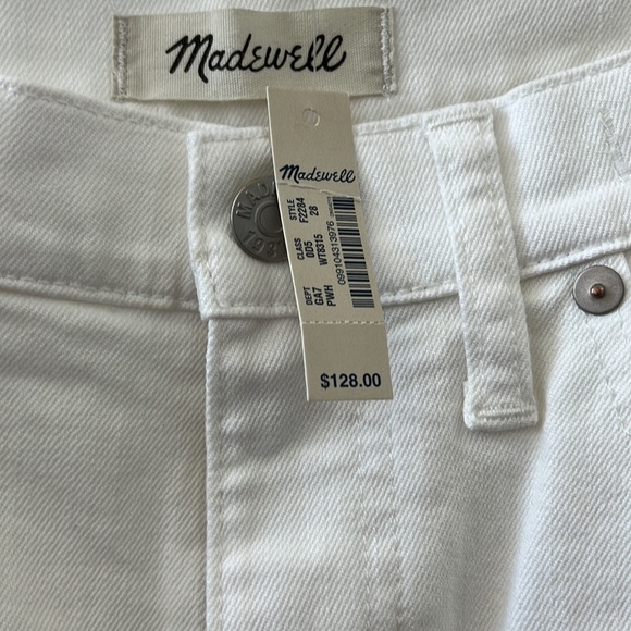 NWT madewell white straight crop jeans size 28 - Picture 2 of 4